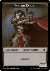 Vampire Knight // Soldier Double-Sided Token [March of the Machine Commander Tokens] | Card Citadel