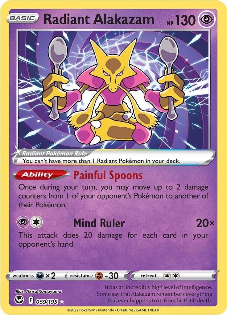 Radiant Alakazam (059/195) [Sword & Shield: Silver Tempest] | Card Citadel