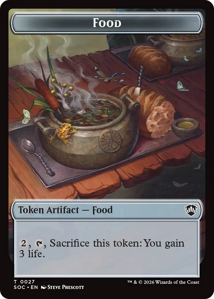 Elemental (0020) // Food Double-Sided Token [Secrets of Strixhaven Commander Tokens] | Card Citadel