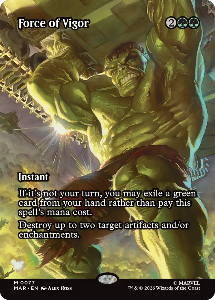 Force of Vigor (Borderless) [Marvel Universe: Eternal-Legal] | Card Citadel