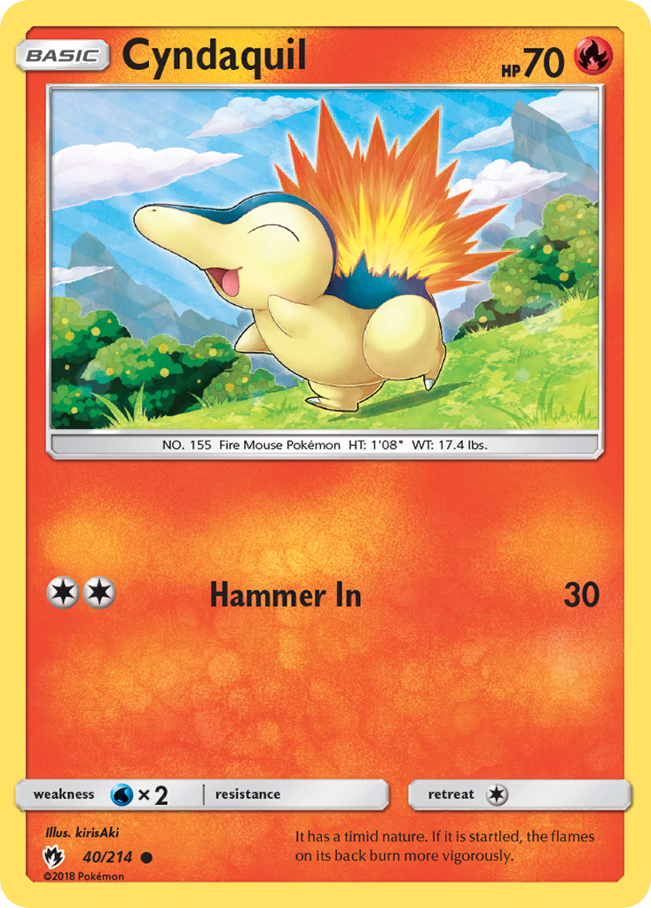 Cyndaquil (40/214) [Sun & Moon: Lost Thunder] | Card Citadel