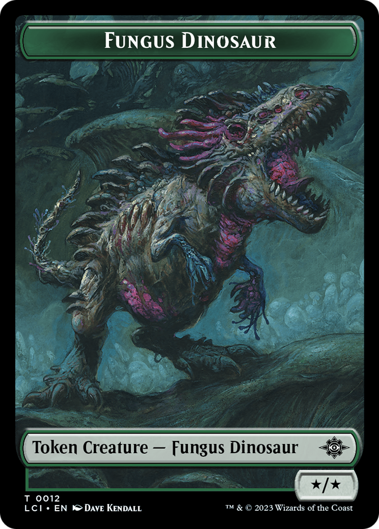 Fungus Dinosaur // Dinosaur (0001) Double-Sided Token [The Lost Caverns of Ixalan Tokens] | Card Citadel