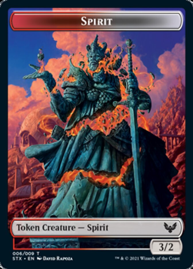 Spirit // Treasure Double-Sided Token [Strixhaven: School of Mages Tokens] | Card Citadel
