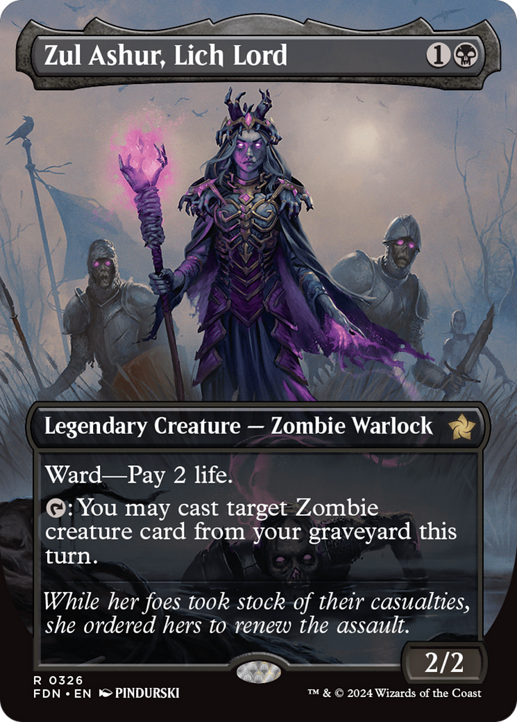 Zul Ashur, Lich Lord (Borderless) [Foundations] | Card Citadel