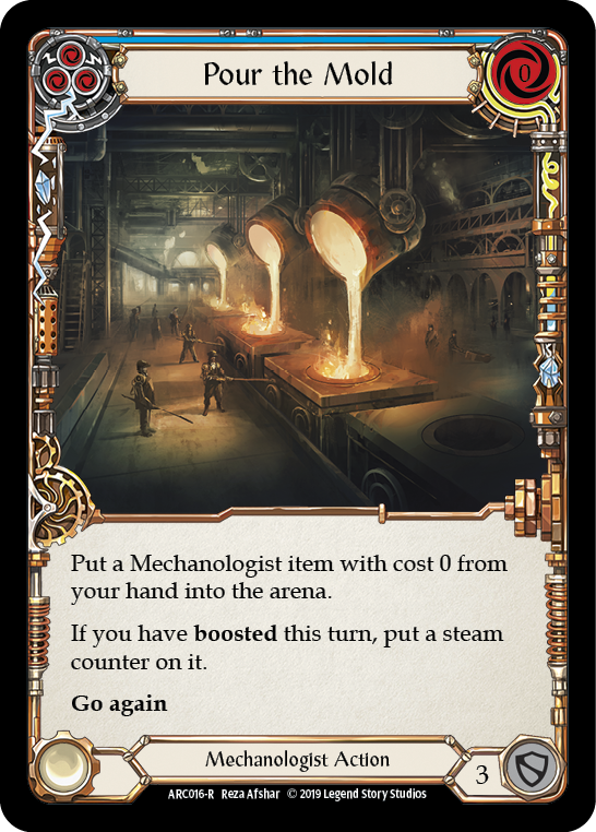 Pour the Mold (Blue) [ARC016-R] (Arcane Rising)  1st Edition Rainbow Foil | Card Citadel