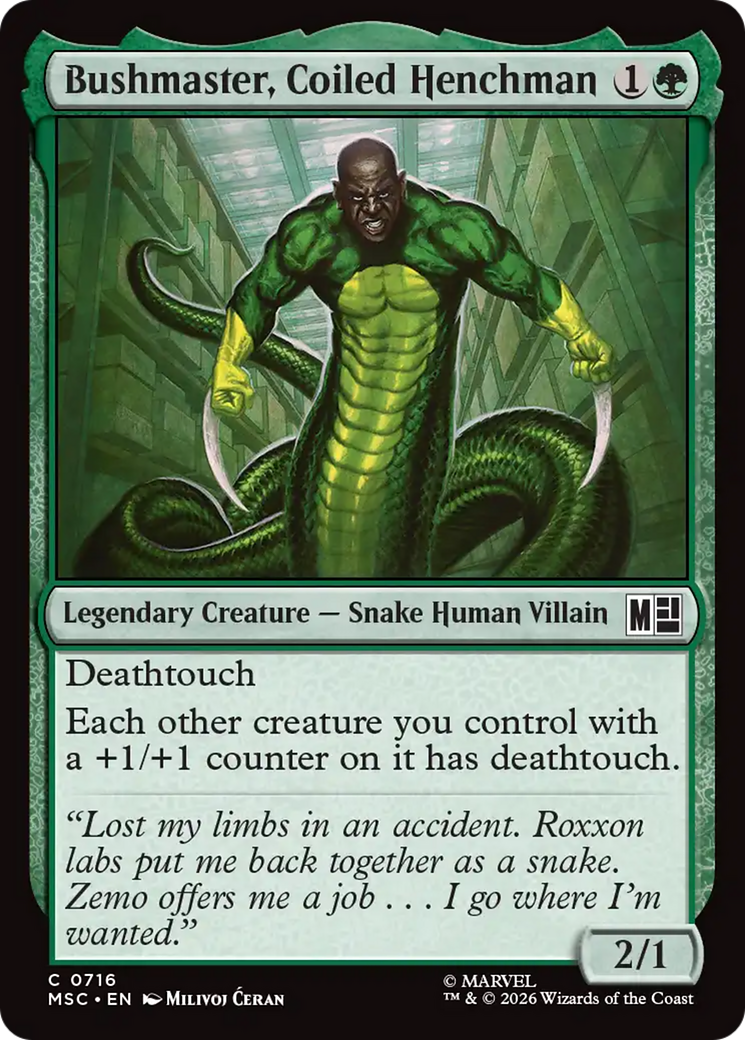 Bushmaster, Coiled Henchman [Marvel Super Heroes Commander] | Card Citadel