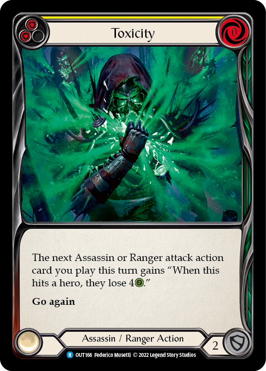 Toxicity (Yellow) [OUT166] (Outsiders)  Rainbow Foil | Card Citadel