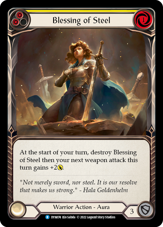 Blessing of Steel (Yellow) [DYN074] (Dynasty)  Rainbow Foil | Card Citadel