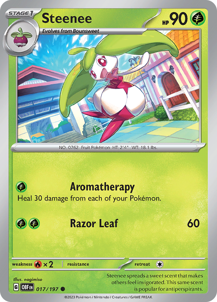 Steenee (017/197) [Scarlet & Violet: Obsidian Flames] | Card Citadel