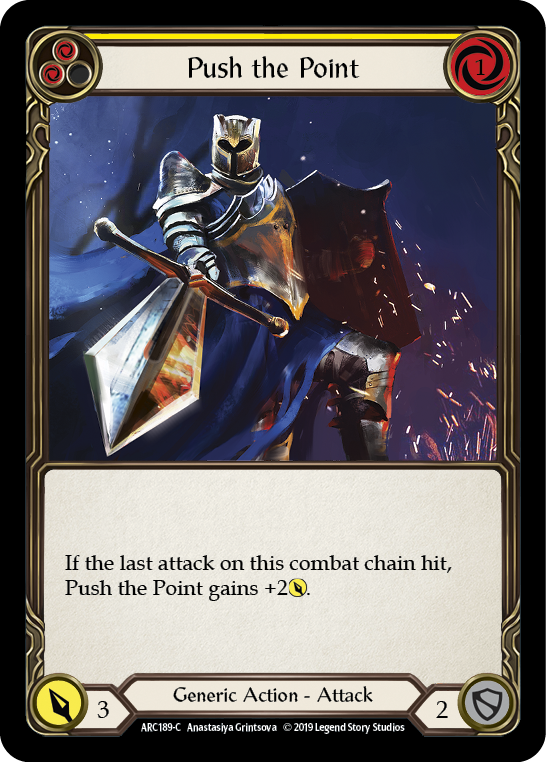 Push the Point (Yellow) [ARC189-C] (Arcane Rising)  1st Edition Normal | Card Citadel