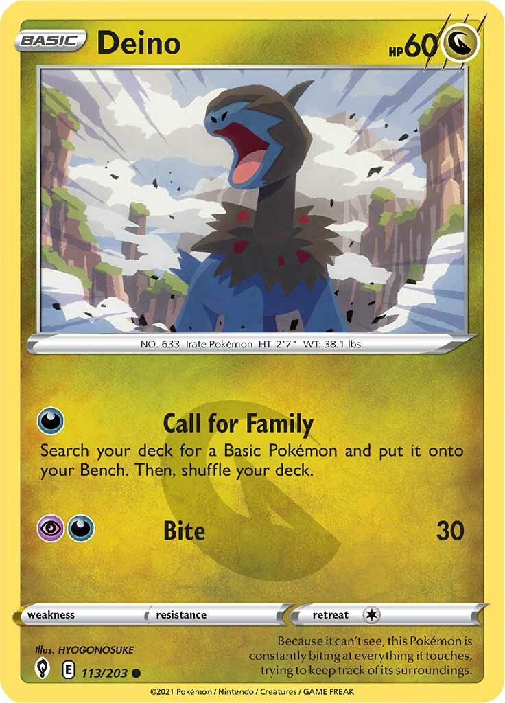 Deino (113/203) [Sword & Shield: Evolving Skies] | Card Citadel
