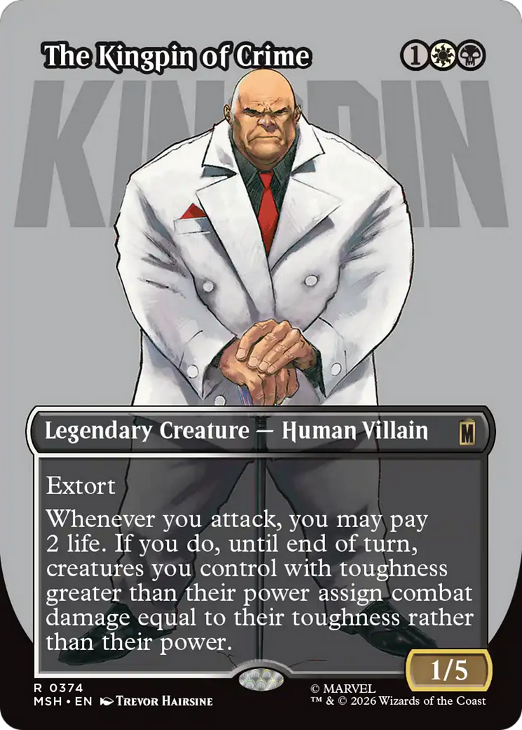 The Kingpin of Crime (Borderless) (0374) [Marvel Super Heroes] | Card Citadel