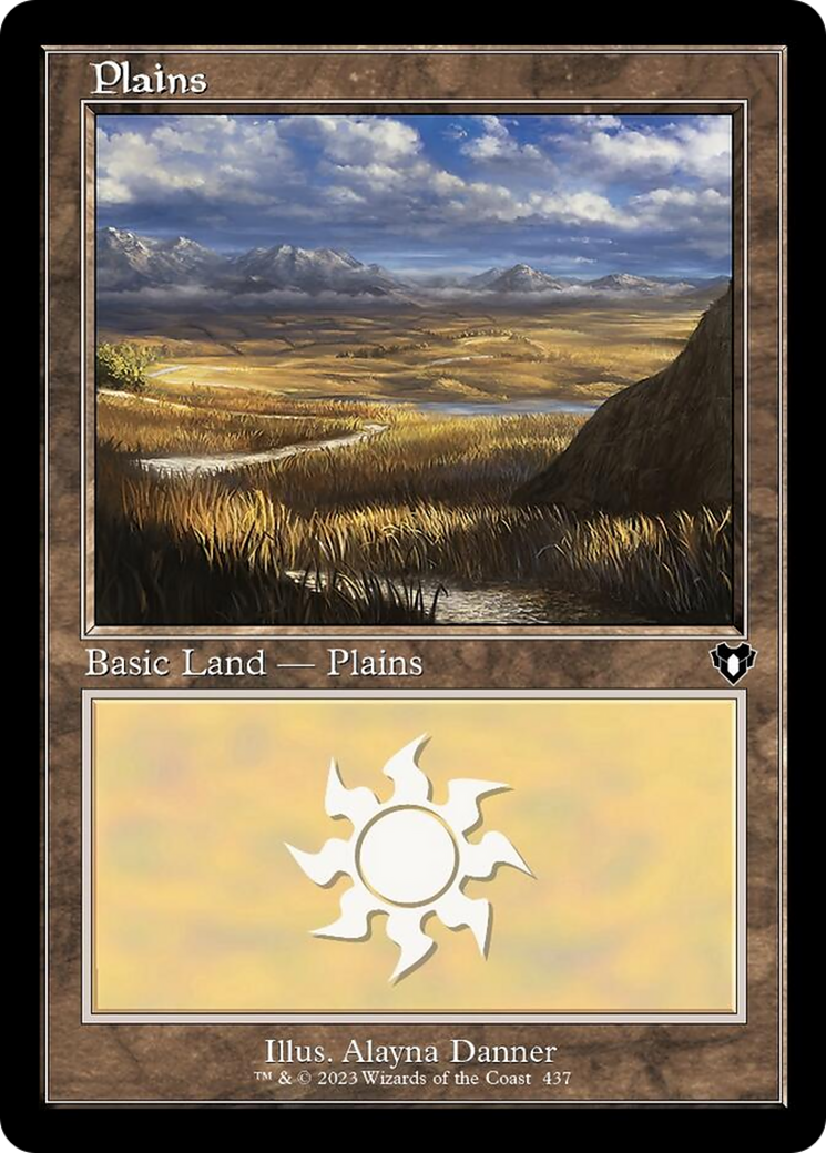 Plains (437) (Retro) [Commander Masters] | Card Citadel