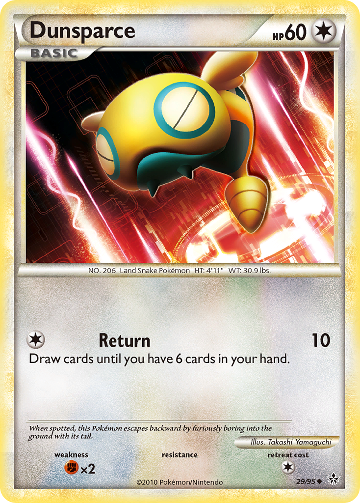 Dunsparce (29/95) [HeartGold & SoulSilver: Unleashed] | Card Citadel