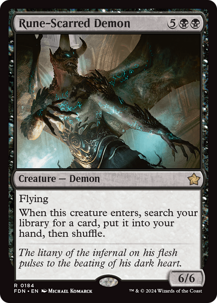 Rune-Scarred Demon [Foundations] | Card Citadel