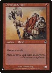 Dwarven Grunt [The List] | Card Citadel