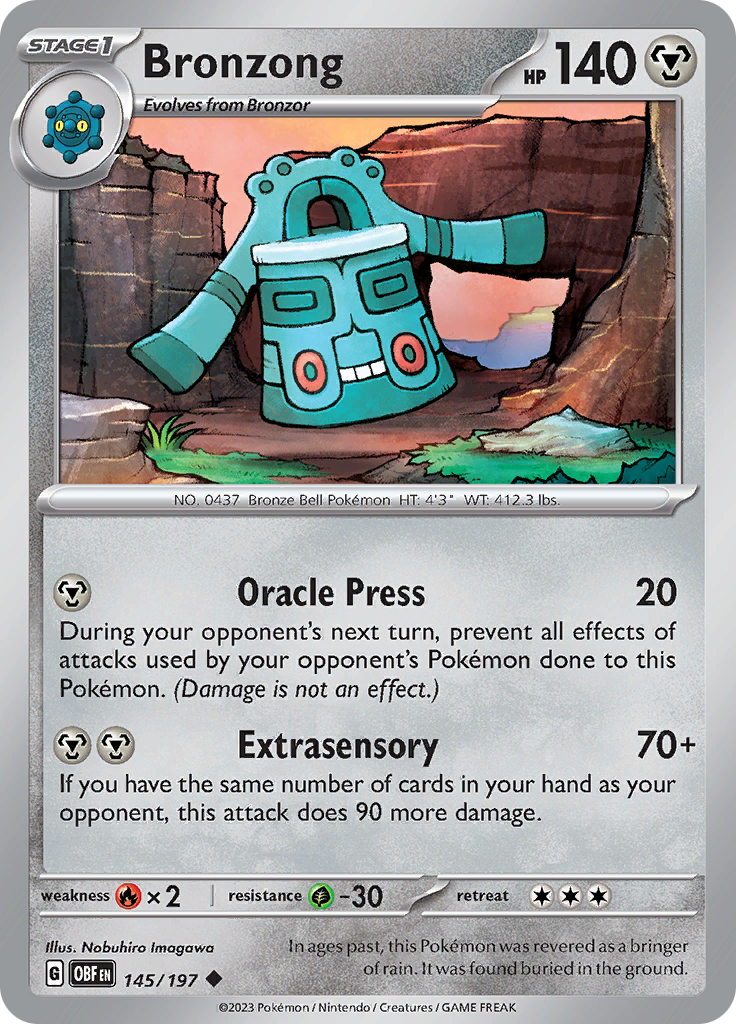 Bronzong (145/197) [Scarlet & Violet: Obsidian Flames] | Card Citadel