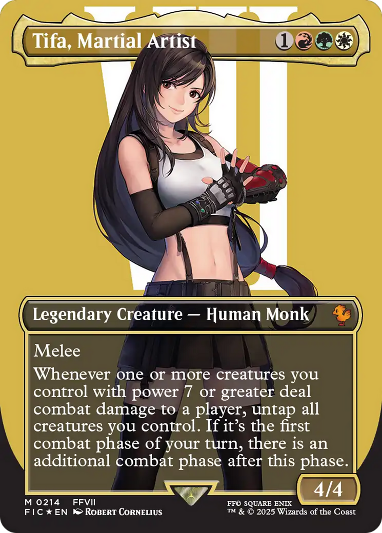 Tifa, Martial Artist (Borderless) (Surge Foil) [FINAL FANTASY Commander] | Card Citadel