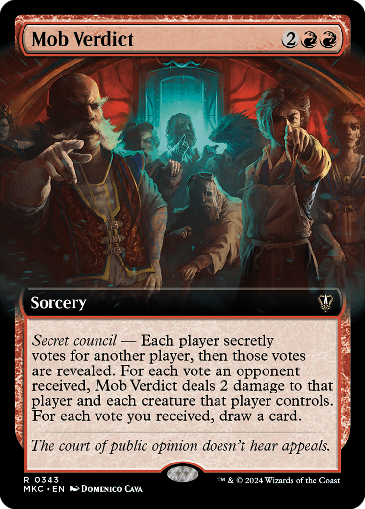 Mob Verdict (Extended Art) [Murders at Karlov Manor Commander] | Card Citadel