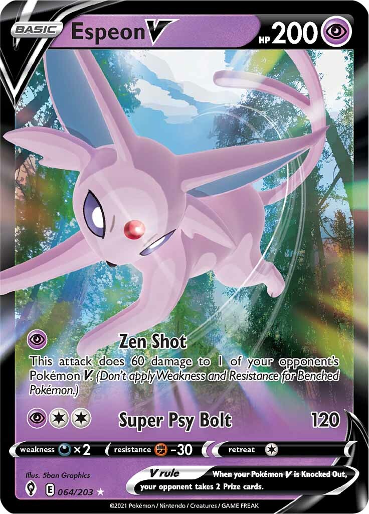 Espeon V (064/203) [Sword & Shield: Evolving Skies] | Card Citadel