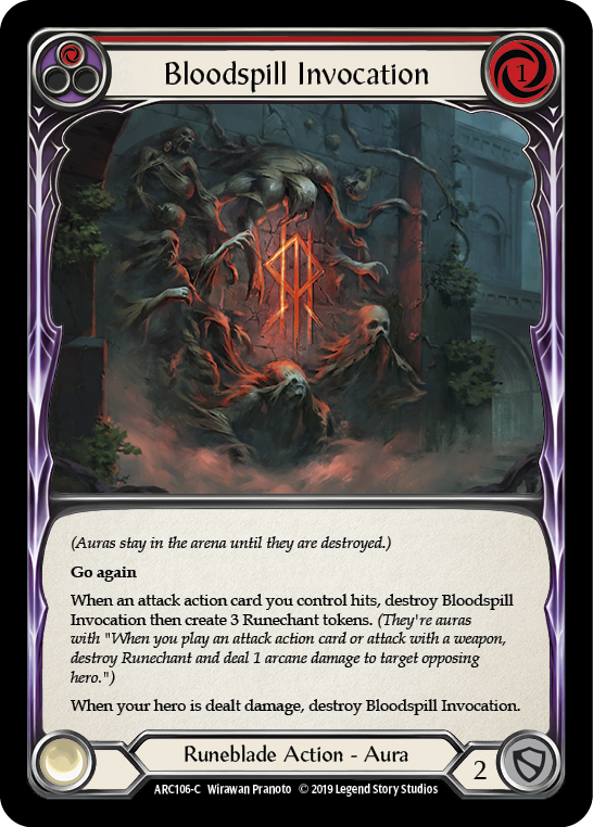 Bloodspill Invocation (Red) [ARC106-C] (Arcane Rising)  1st Edition Normal | Card Citadel