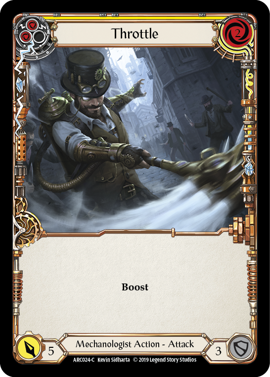 Throttle (Yellow) [ARC024-C] (Arcane Rising)  1st Edition Rainbow Foil | Card Citadel