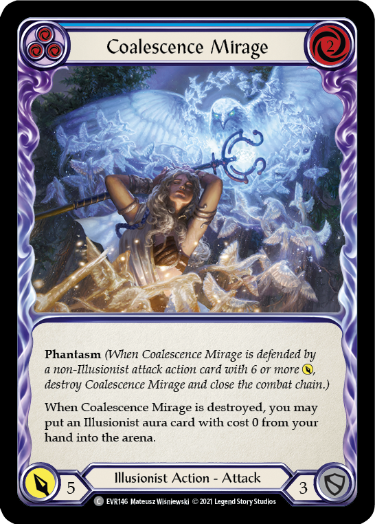 Coalescence Mirage (Blue) [EVR146] (Everfest)  1st Edition Rainbow Foil | Card Citadel