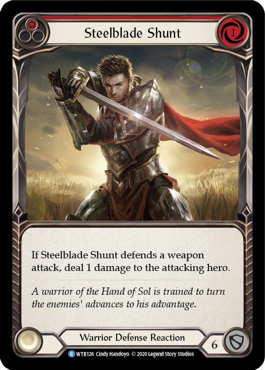 Steelblade Shunt (Red) [U-WTR126] (Welcome to Rathe Unlimited)  Unlimited Rainbow Foil | Card Citadel