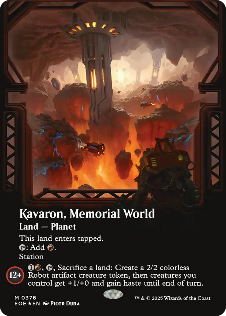 Kavaron, Memorial world (Borderless) (Galaxy Foil) [Edge of Eternities] | Card Citadel