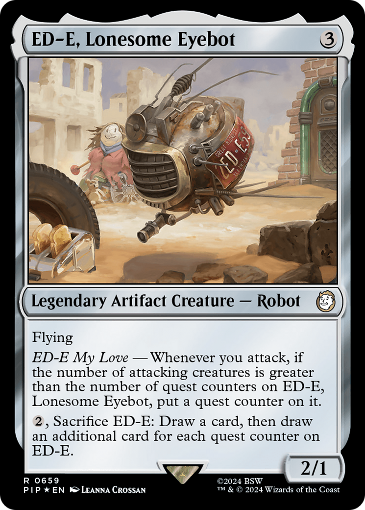 ED-E, Lonesome Eyebot (Surge Foil) [Fallout] | Card Citadel