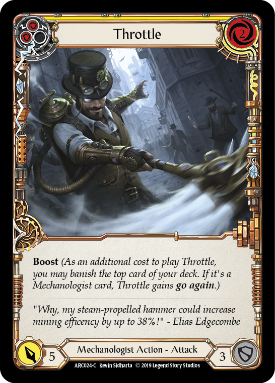 Throttle (Yellow) [ARC024-C] (Arcane Rising)  1st Edition Normal | Card Citadel
