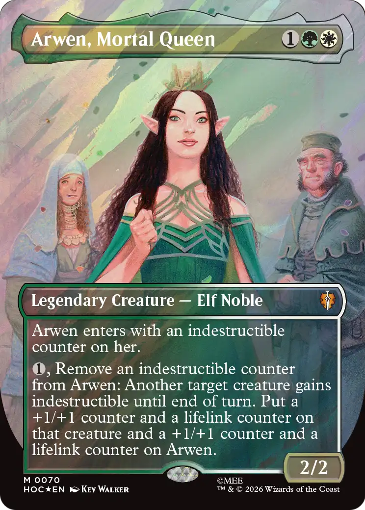 Arwen, Mortal Queen (Borderless) (Surge Foil) [The Hobbit: Eternal-Legal] | Card Citadel