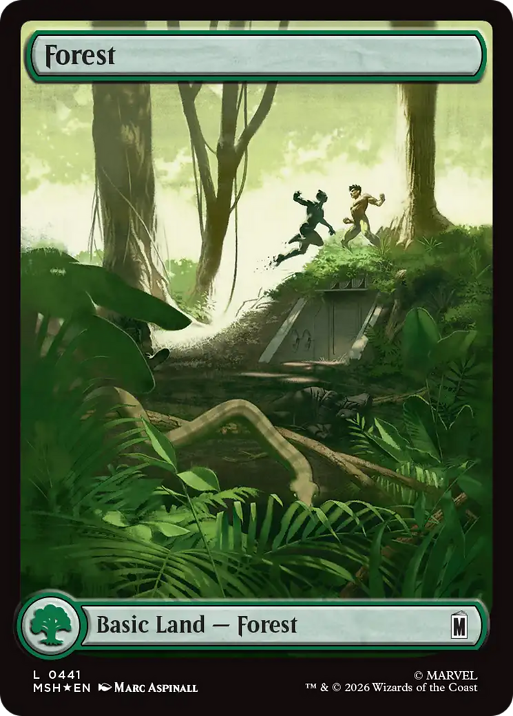 Forest (0441) (Surge Foil) [Marvel Super Heroes] | Card Citadel