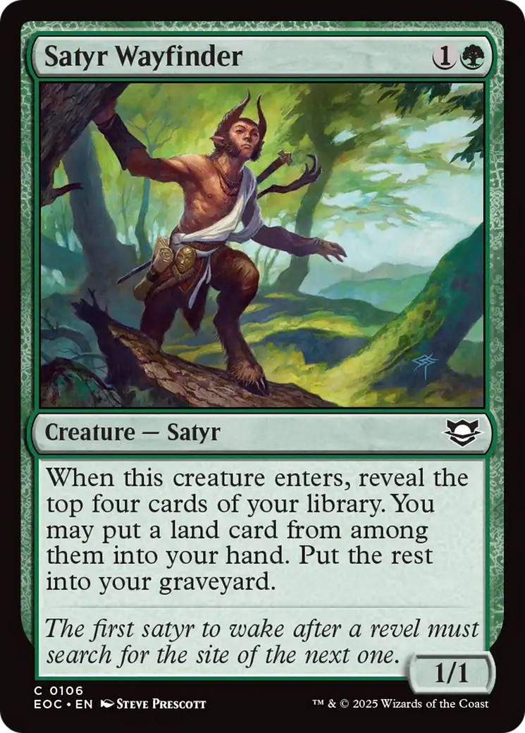 Satyr Wayfinder [Edge of Eternities Commander] | Card Citadel