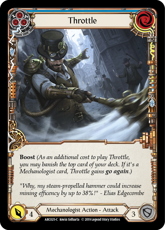 Throttle (Blue) [ARC025-C] (Arcane Rising)  1st Edition Normal | Card Citadel