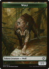 Wolf // Mordenkainen Emblem Double-Sided Token [Dungeons & Dragons: Adventures in the Forgotten Realms Tokens] | Card Citadel