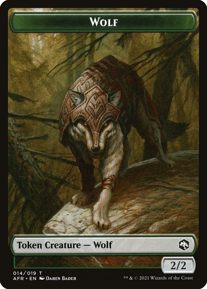 Wolf // Vecna Double-Sided Token [Dungeons & Dragons: Adventures in the Forgotten Realms Tokens] | Card Citadel