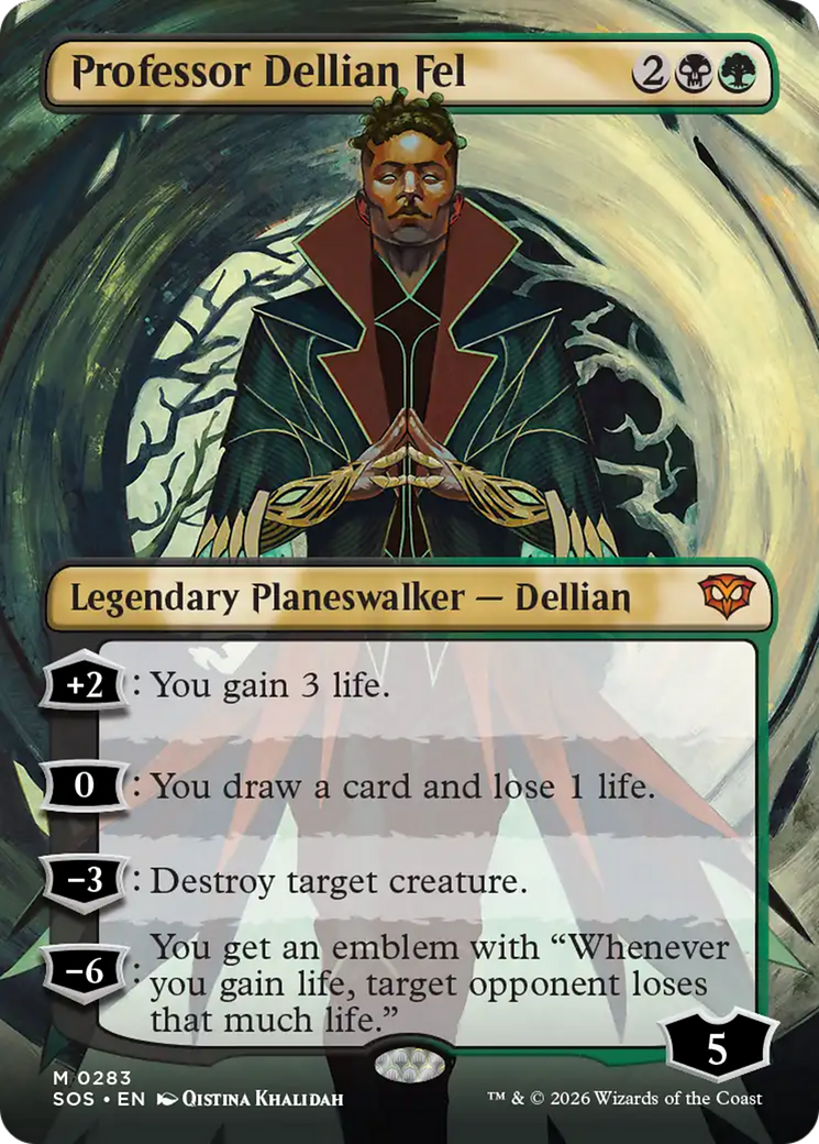 Professor Dellian Fel (Borderless) [Secrets of Strixhaven] | Card Citadel