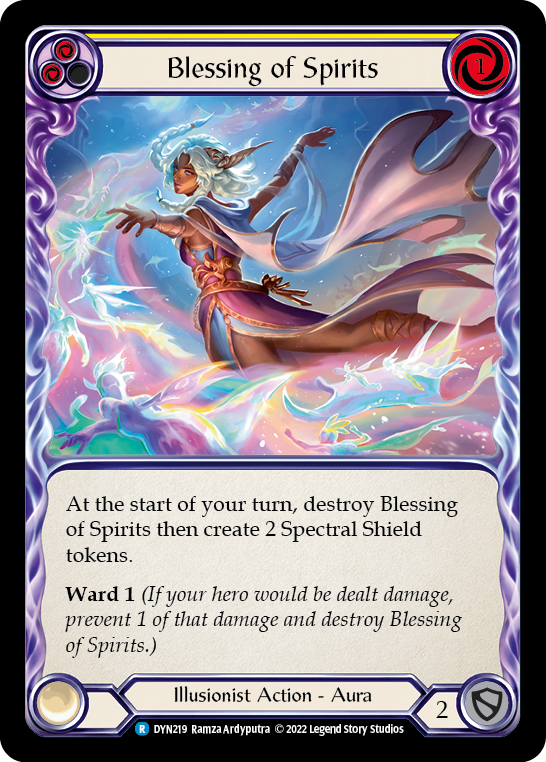 Blessing of Spirits (Yellow) [DYN219] (Dynasty)  Rainbow Foil | Card Citadel