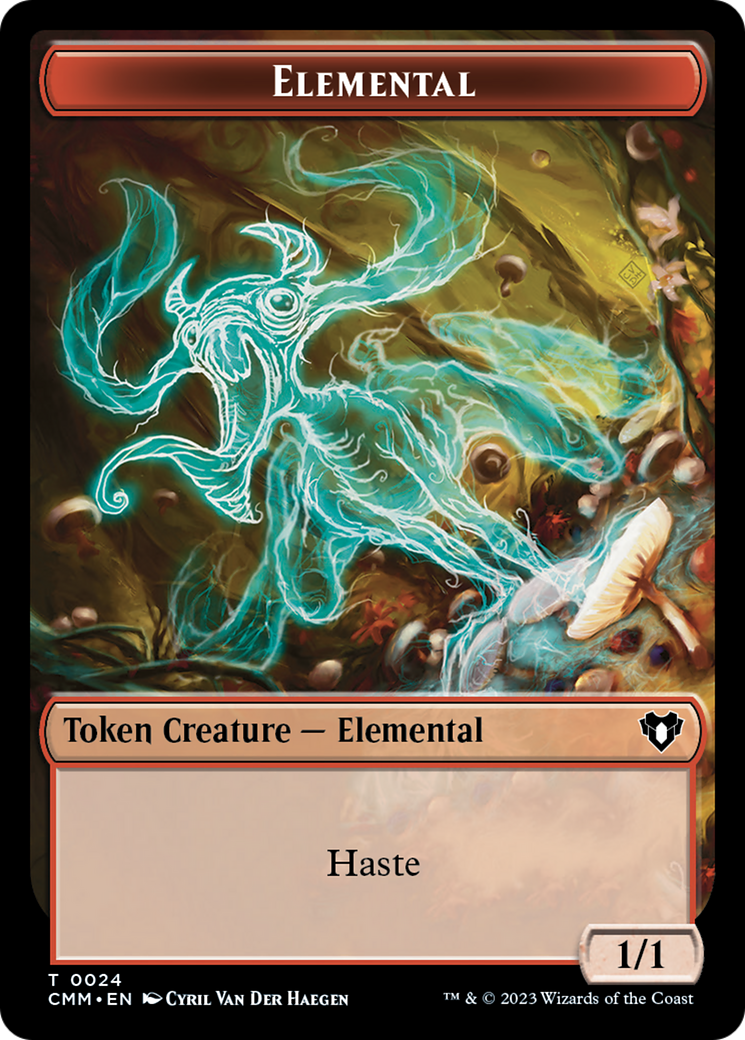 Elemental (0024) // Phyrexian Germ Double-Sided Token [Commander Masters Tokens] | Card Citadel