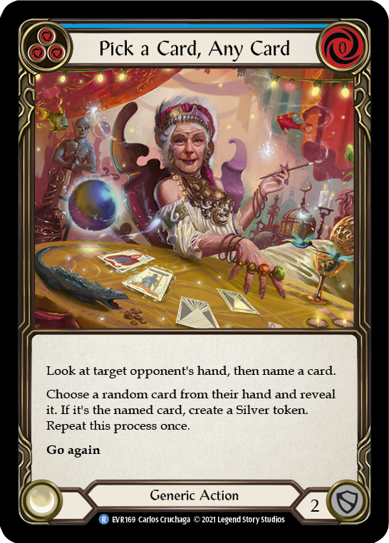 Pick a Card, Any Card (Blue) [EVR169] (Everfest)  1st Edition Rainbow Foil | Card Citadel