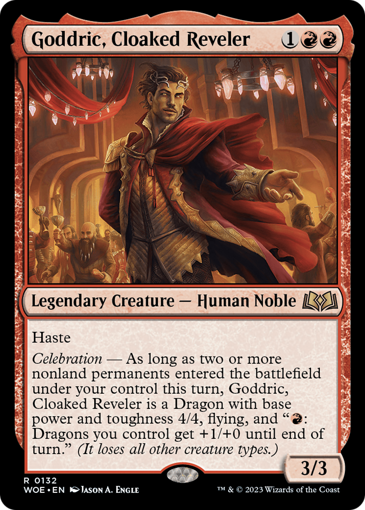 Goddric, Cloaked Reveler [Wilds of Eldraine] | Card Citadel