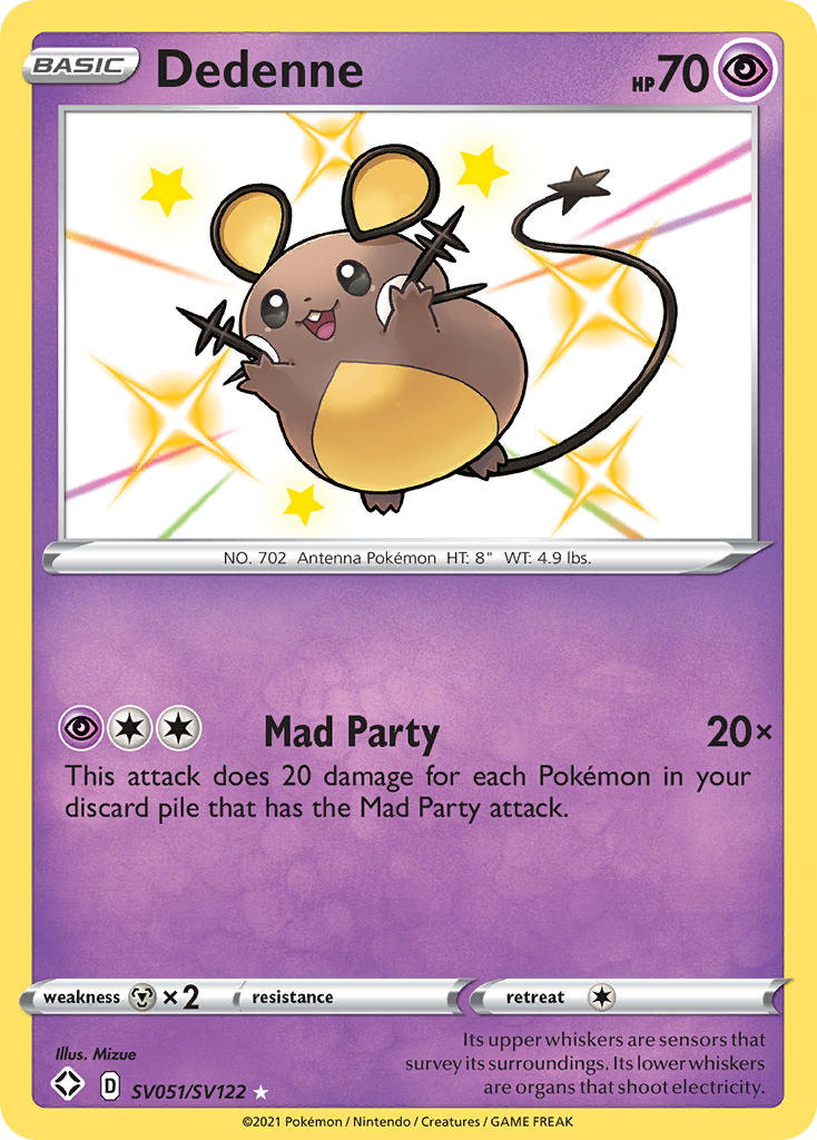 Dedenne (SV051/SV122) [Sword & Shield: Shining Fates] | Card Citadel