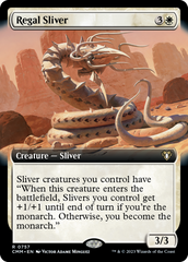 Regal Sliver (Extended Art) [Commander Masters] | Card Citadel