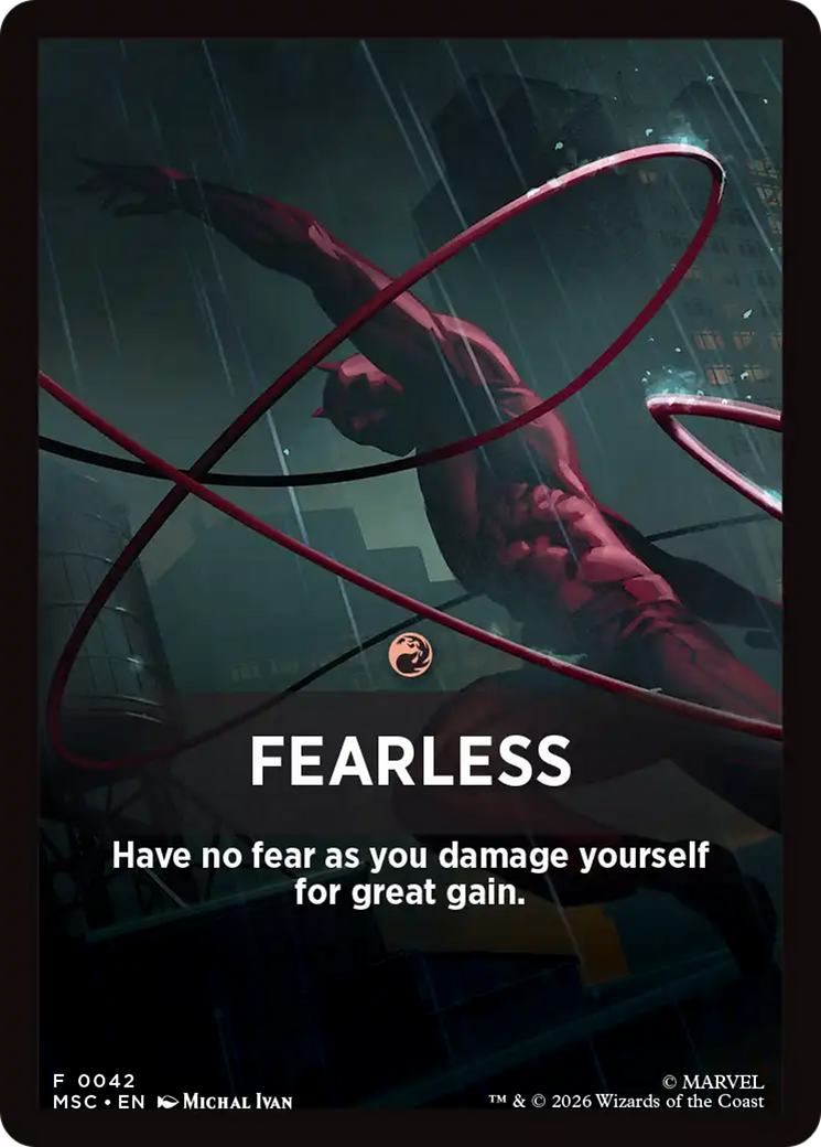 Fearless Theme Card [Marvel Super Heroes Commander] | Card Citadel
