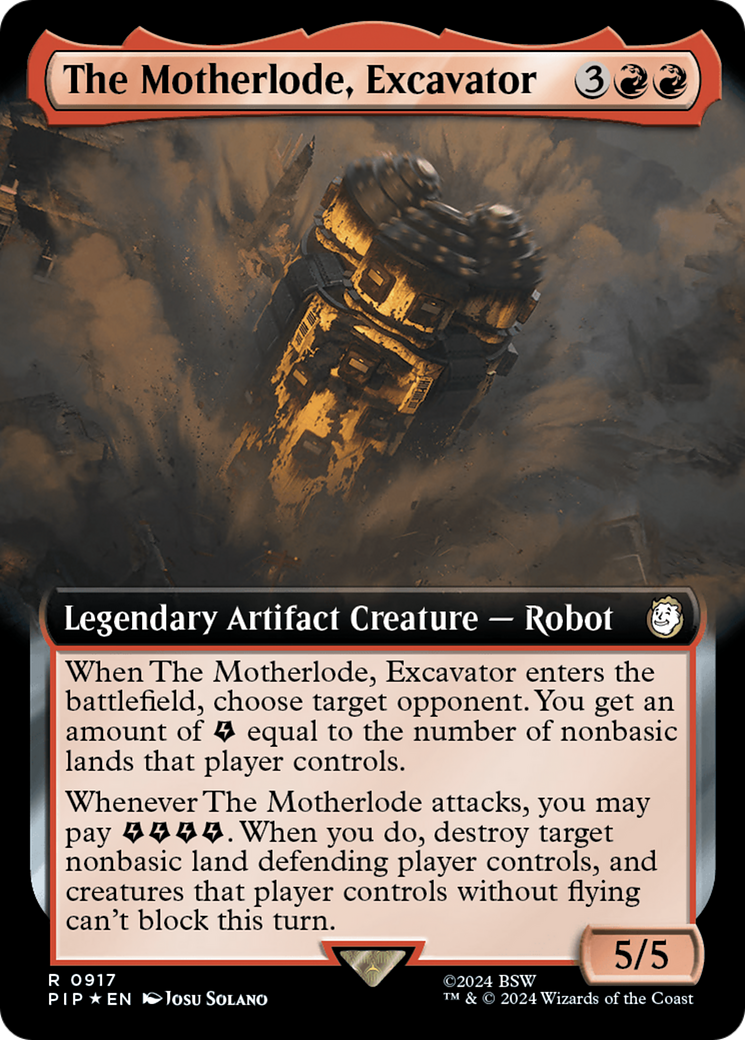 The Motherlode, Excavator (Extended Art) (Surge Foil) [Fallout] | Card Citadel