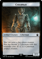 Alien Angel // Cyberman Double-Sided Token [Doctor Who Tokens] | Card Citadel