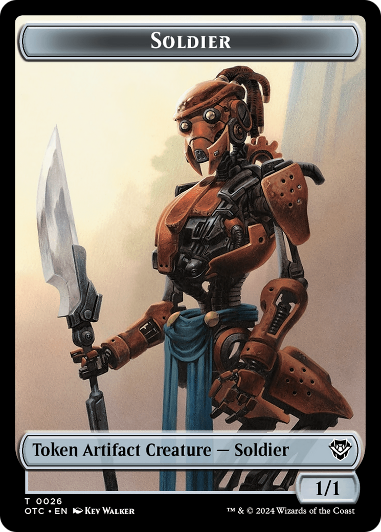 Elemental (0014) // Soldier (0026) Double-Sided Token [Outlaws of Thunder Junction Commander Tokens] | Card Citadel