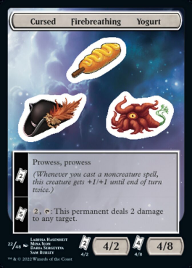 Cursed Firebreathing Yogurt [Unfinity Stickers] | Card Citadel