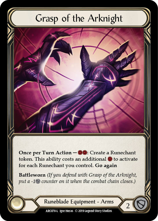 Grasp of the Arknight [ARC078-L] (Arcane Rising)  1st Edition Cold Foil | Card Citadel
